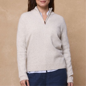 Alice Merino Wool Quarter-Zip Sweater