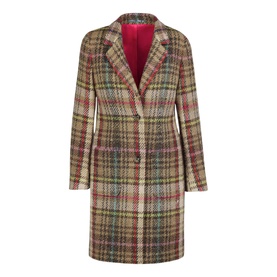 Amanda Neon Plaid Peacoat