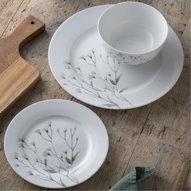Cotton Blossom 12 Piece Plate Set
