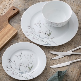 Cotton Blossom 12 Piece Plate Set