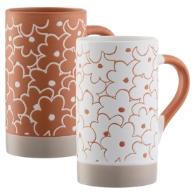 Daisy Tall Mugs Set of Two