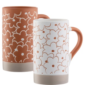 Daisy Tall Mugs Set of Two