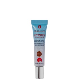 Erborian CC Water Mini Tinted Moisturiser in Chocolat, 15ml tube with blue and silver packaging