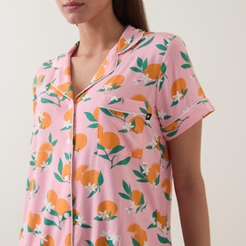 Orange Print Pyjama Set