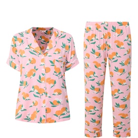 Orange Print Pyjama Set