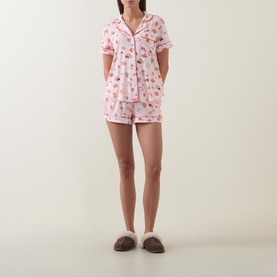 Breakfast Print Shorts Pyjama Set