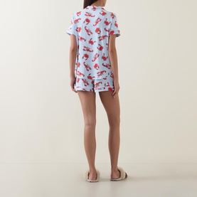 Lobster Print Shorts Pyjama Set