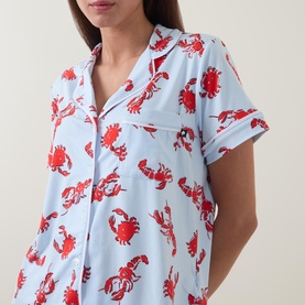 Lobster Print Shorts Pyjama Set