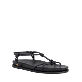 Launa Leather Knotted Flat Sandals
