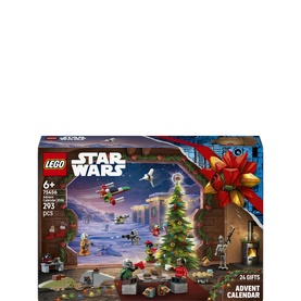 LEGO Star Wars Advent Calendar 2026, 293-piece set with 24 gifts, featuring Christmas tree, minifigures and starships