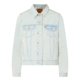 Levi's The Original Trucker Jacket in De Oro Trucker light wash denim, spread collar, chest flap pockets, button front placket and tobacco stitching