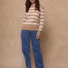 Naomi Stripe Merino Knit Sweater