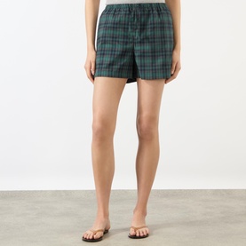 Check Boxer Style Shorts
