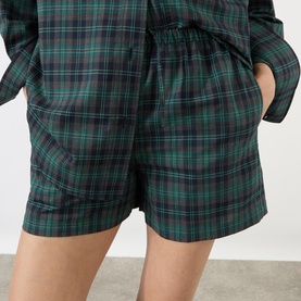 Check Boxer Style Shorts