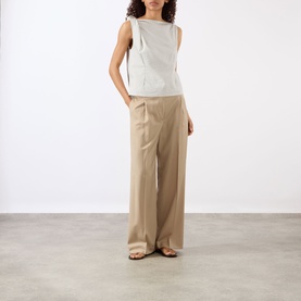 Fine Stripe Draped Top