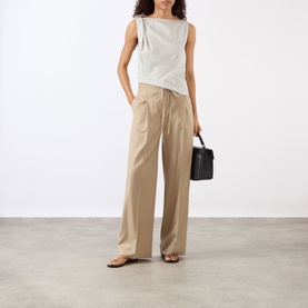 Fine Stripe Draped Top