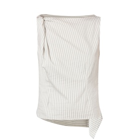 Fine Stripe Draped Top