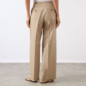 Pleated Straight-Leg Trousers