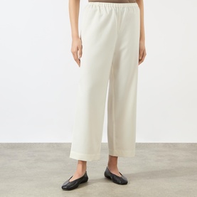 Wide-Leg Cropped Trousers