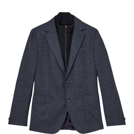 Kyle Check Gilet Insert Single-Breasted Blazer