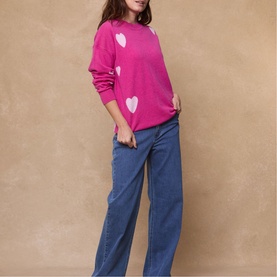 Valentina Heart Merino Wool Sweater