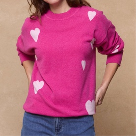Valentina Heart Merino Wool Sweater