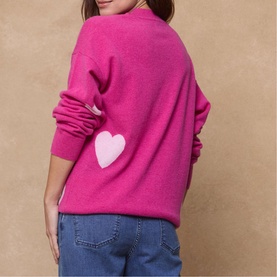 Valentina Heart Merino Wool Sweater