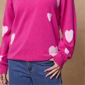 Valentina Heart Merino Wool Sweater