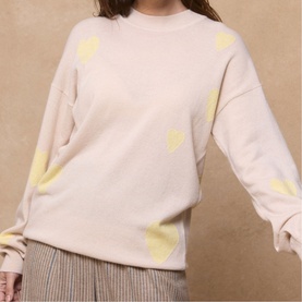 Valentina Heart Merino Wool Sweater