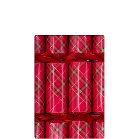 12 Pack Red Plaid Christmas Crackers