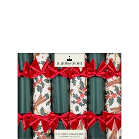 6 Pack Verdant Spice Christmas Crackers