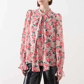 Katie Antique Rose Print Blouse