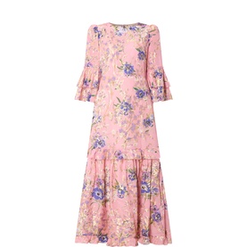Alix Jacquard Tiered Dress