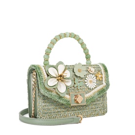 Blooms Beaded Top Handle Bag