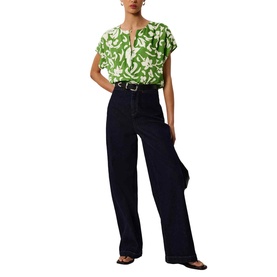 Floral Keyhole Blouse