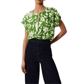 Floral Keyhole Blouse