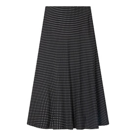 Polka Dot Flared Skirt