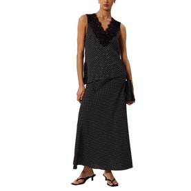 Polka Dot Flared Skirt