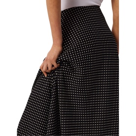 Polka Dot Flared Skirt