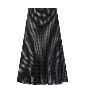 Polka Dot Flared Skirt