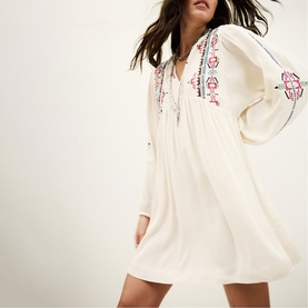 Telma Embroidered Mini Dress
