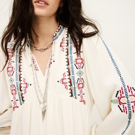 Telma Embroidered Mini Dress