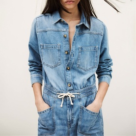 Myrella Denim Cargo Jumpsuit