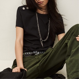 Elmer Jewel Button T-Shirt