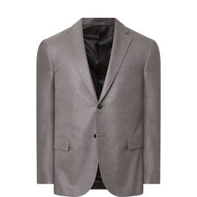 Twill Single-Breasted Suit Jacket