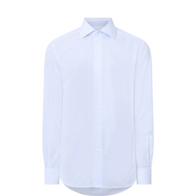 Grid Check Single-Cuff Shirt