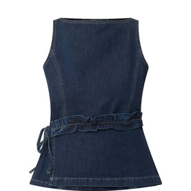 Maxime Belted Denim Blouse