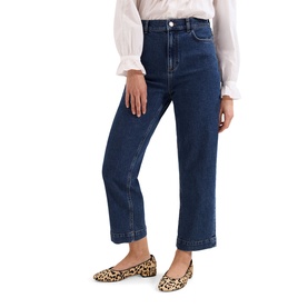 Lexi Mid-Rise Straight Leg Cropped Jeans