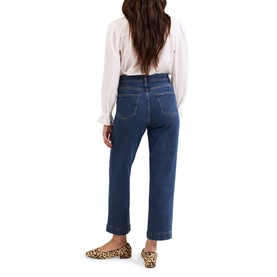 Lexi Mid-Rise Straight Leg Cropped Jeans