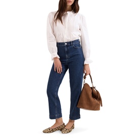 Lexi Mid-Rise Straight Leg Cropped Jeans
